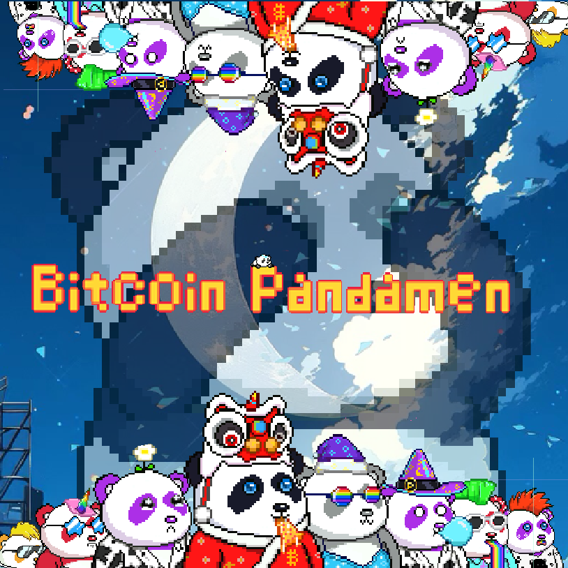 Illustration of collection Bitcoin Pandamen