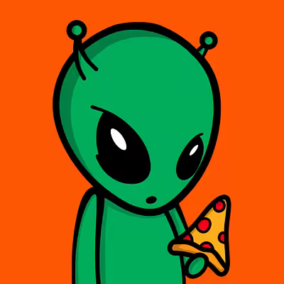 Illustration of collection Pizza Aliens